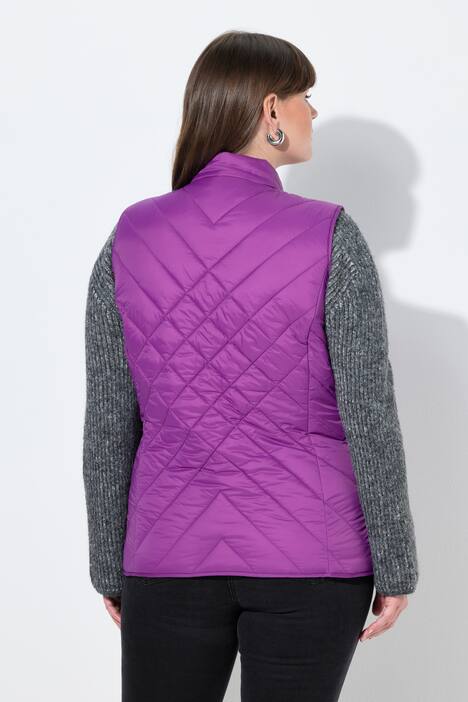 HYPRAR functionele doorgestikte bodywarmer, waterafstotend, opstaande kraag