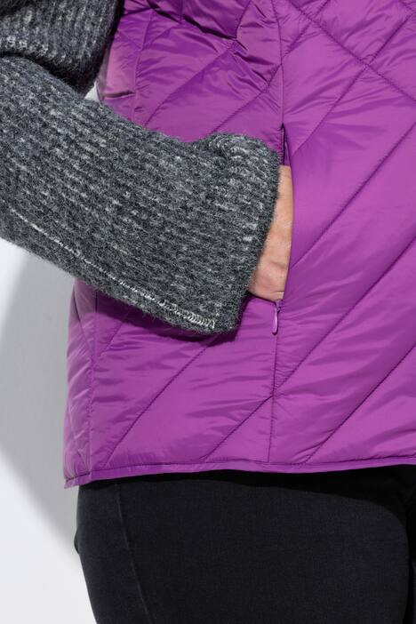 HYPRAR functionele doorgestikte bodywarmer, waterafstotend, opstaande kraag