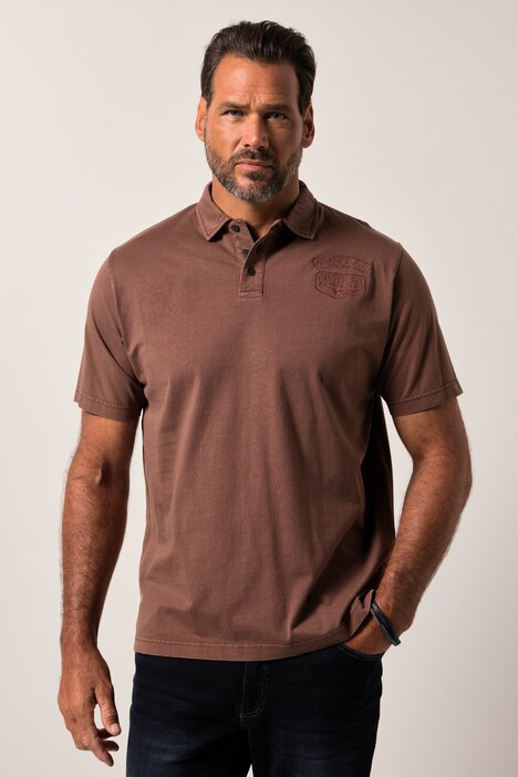 JP1880 Poloshirt, Halbarm, Badges, Vintage Look, bis 8 XL
