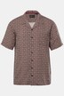 JP 1880 Skjorte i viskose, kortærmet, alloverprint, Cuba-krave, Cuba-fit, op til 8 XL