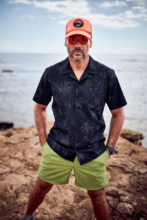 JP1880 shirt, short sleeve, Cuba collar, all-over print, Cuba fit, up to 8 XL