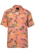 Košile JP1880, viskóza, krátké rukávy, Cuba límeček, plošný potisk, Cuba střih, do 8XL