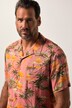 JP1880 viscose overhemd, korte mouw, Cubaanse kraag, all-over print, Cuba fit, tot 8XL