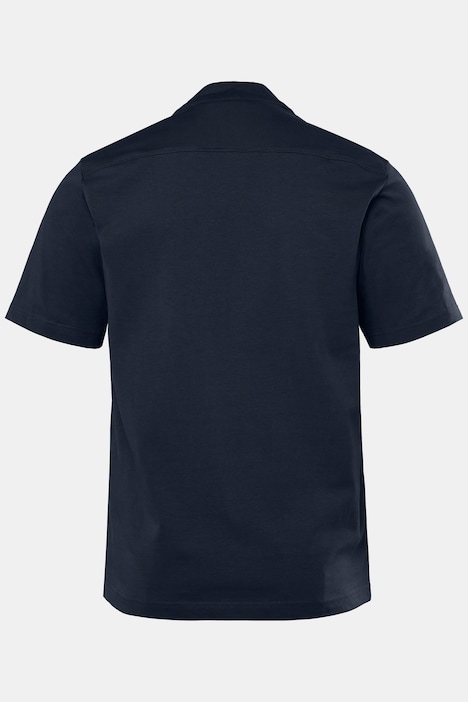 JP1880 jersey overhemd, korte mouw, Cubaanse kraag, Cuba-fit, tot 8XL