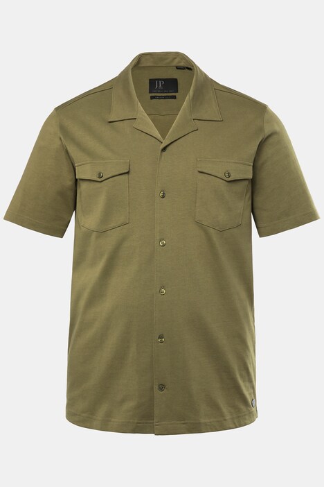 JP1880 Jersey-Hemd, Halbarm, Cuba-Kragen, Cuba-Fit, bis 8 XL