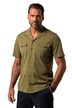 Žerzejová košile JP1880, krátké rukávy, cuba límeček, cuba střih, do 8XL