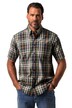 Kostkovaná košile JP1880, krátké rukávy, límeček s knoflíky, Modern střih, do 8XL
