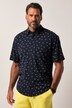 Chemise JP 1880 en maille piquée, manches courtes et col à pointes boutonnées, coupe Modern Fit - jusqu'au 8 XL