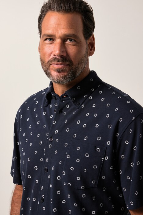 JP1880 Piqué-Hemd, Halbarm, Buttondown-Kragen, Modern Fit, bis 8 XL