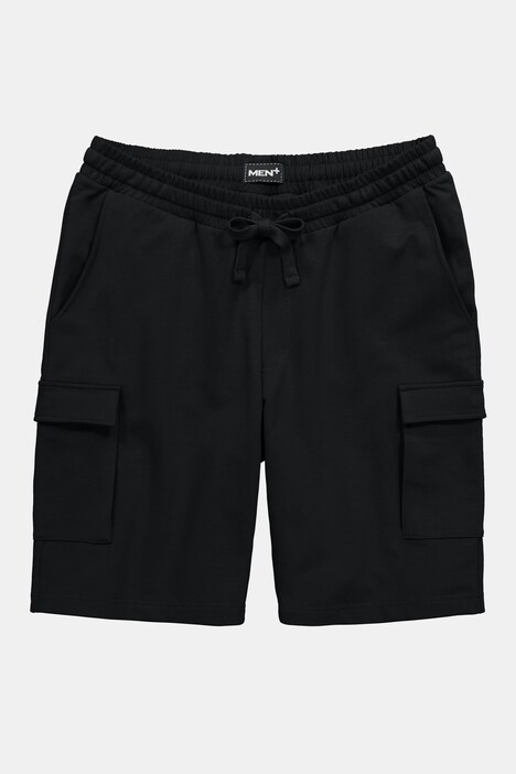 Bermuda cargo en molleton Men+, ventre confort et taille élastique, coupe Basic Fit - jusqu'au 8 XL