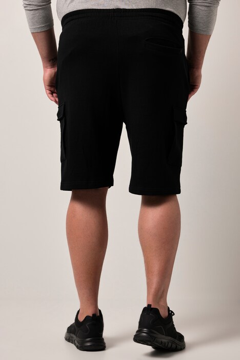Bermuda cargo en molleton Men+, ventre confort et taille élastique, coupe Basic Fit - jusqu'au 8 XL