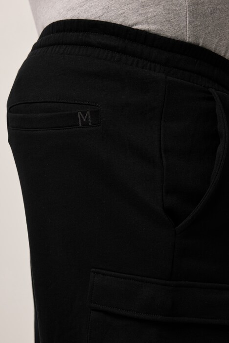 Bermuda cargo en molleton Men+, ventre confort et taille élastique, coupe Basic Fit - jusqu'au 8 XL