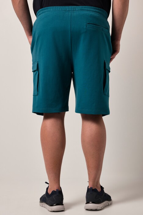 Bermuda cargo en molleton Men+, ventre confort et taille élastique, coupe Basic Fit - jusqu'au 8 XL