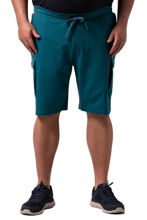 Teplákové cargo bermudy Men+, břišní střih, Basic, elastický pas, do 8XL