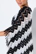Poncho, overdimensjonert, taggete strikk med glitter
