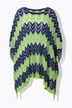 Poncho, overdimensjonert, taggete strikk med glitter