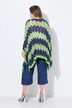 Poncho, overdimensjonert, taggete strikk med glitter