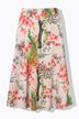 nederdel, blomsterprint, A-form, behagelig linning, lommer