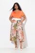nederdel, blomsterprint, A-form, behagelig linning, lommer