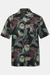 Chemise JP 1880 en viscose imprimé all-over. Manches courtes, col cubain et coupe Cuba Fit - jusqu'au 8 XL