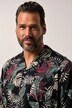 Chemise JP 1880 en viscose imprimé all-over. Manches courtes, col cubain et coupe Cuba Fit - jusqu'au 8 XL