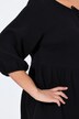 Bluse, A-form, musselin, bindebånd, rynket søm