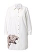 Košilová halenka, oversize, leopard po straně na lemu