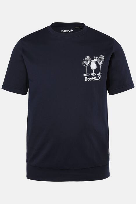 Men+ T-skjorte, magepassform, trykk, halve ermer, opptil 8 XL