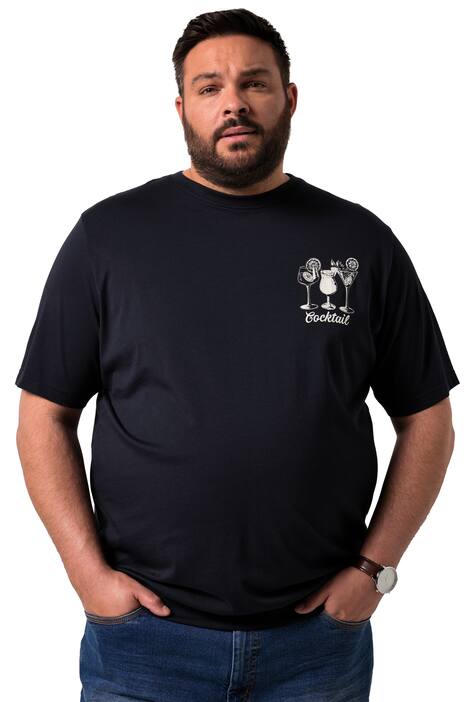 Tričko Men+, břišní střih, krátké rukávy, potisk, do 8XL