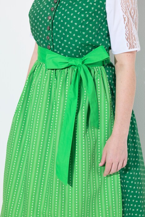 Dirndl sans manches, costume traditionnel bavarois. Col montant et boutons fantaisie