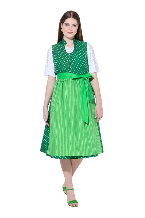 Dirndl, stojáček, ozdobné knoflíky, bez rukávů