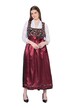 Dirndl, květy, hranatý výstřih výstřih, saténová zástěra, bez rukávů
