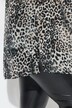 Chemisier en mousseline motif léopard, manches 3/4 trompette