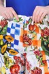 Pantalon au tombé fluide. Jambe large et taille élastique. Imprimés « food »