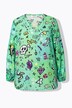 Blusa, ajuste cómodo, estampado de cómic Escote de túnica