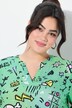 Blusa, ajuste cómodo, estampado de cómic Escote de túnica
