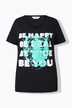 T-shirt dal taglio svasato con scritta e tigre