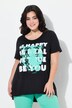 T-shirt dal taglio svasato con scritta e tigre
