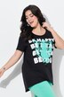 T-shirt dal taglio svasato con scritta e tigre