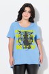 T-shirt dal taglio svasato con scritta e tigre