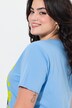 T-shirt dal taglio svasato con scritta e tigre