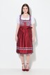 Mini-dirndl, snøring, firkantet udskæring, ærmeløs