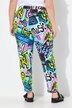 trainingsbroek, loose fit, sweatstof met comicprint