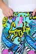 trainingsbroek, loose fit, sweatstof met comicprint