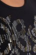 T-shirt à paillettes, décolleté rond et manches courtes, coupe Classic Fit
