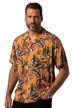 Košile JP1880, viskóza, krátké rukávy, Cuba límeček, plošný potisk, Cuba střih, do 8XL