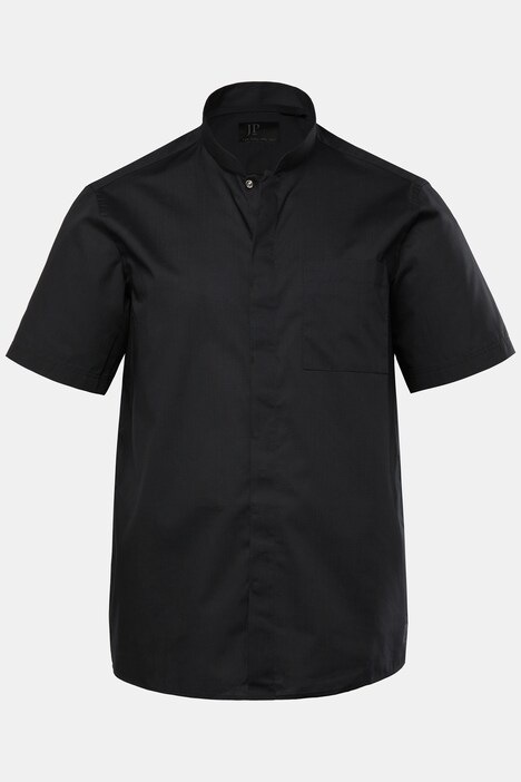 JP1880 Koch-Hemd, Halbarm, Stehkragen, Druckknöpfe, Boxy Fit, bis 8 XL