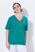 T-shirt, versierde halslijn, A-lijn, korte mouwen