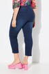 7/8-pituiset Sienna-farkkuleggingsit, kapenevat lahkeet, denimjäljitelmää