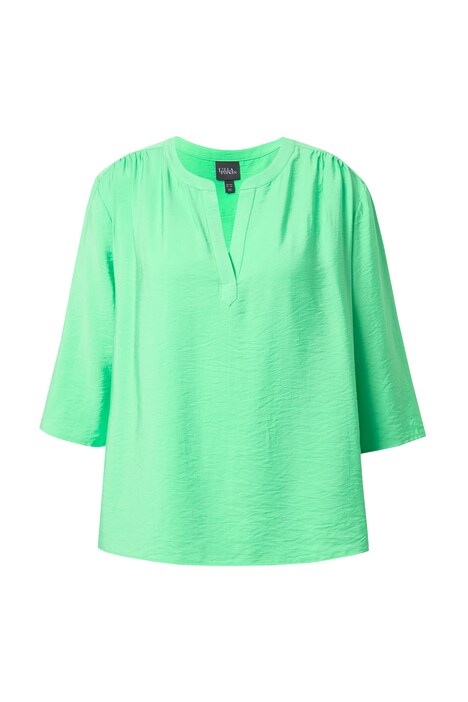 Halenka, oversize, tunikový výstřih, 3/4 rukávy